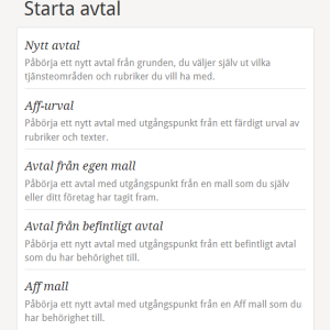 Starta avtal